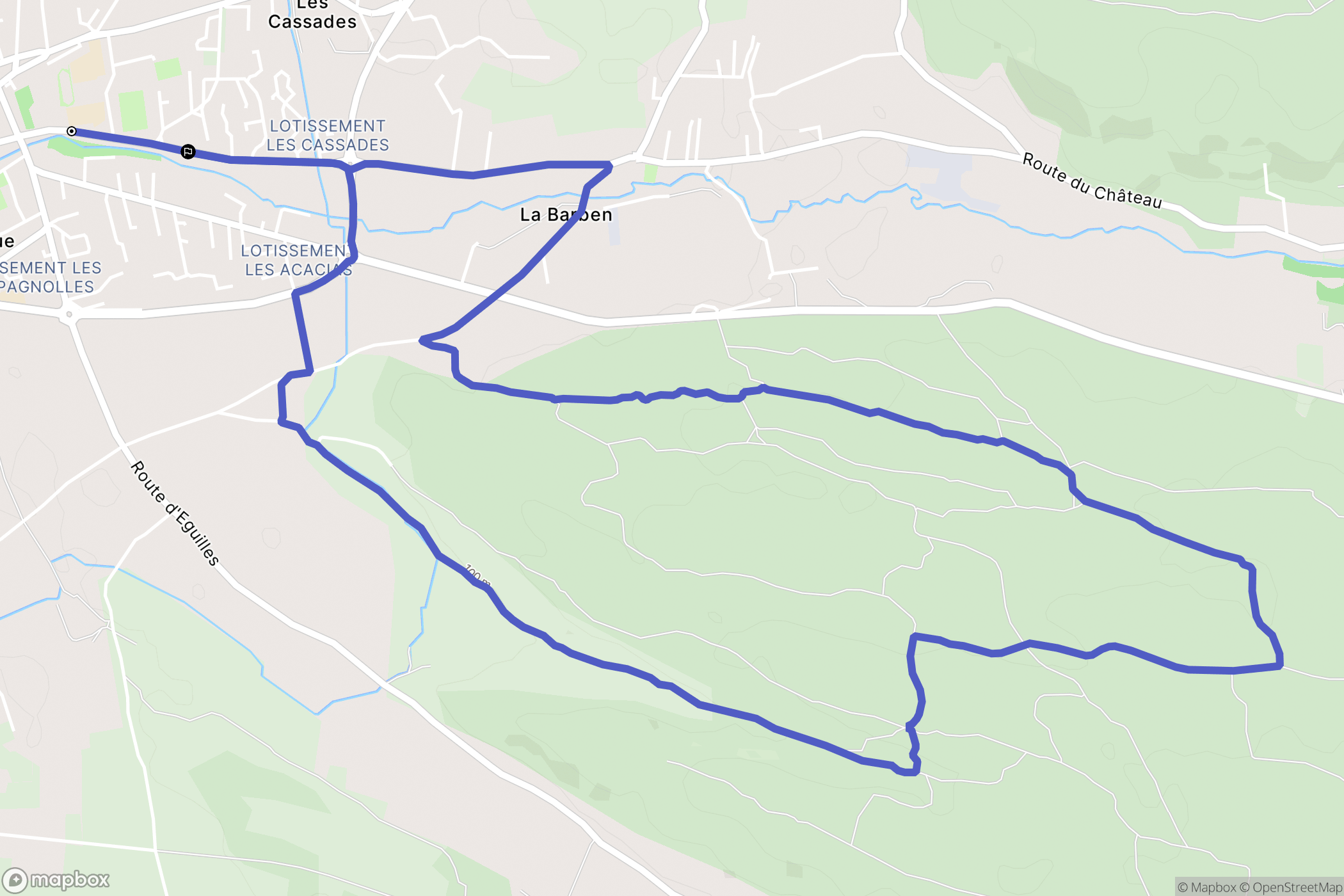 Pélissanne : carte du parcours de randonnée - France