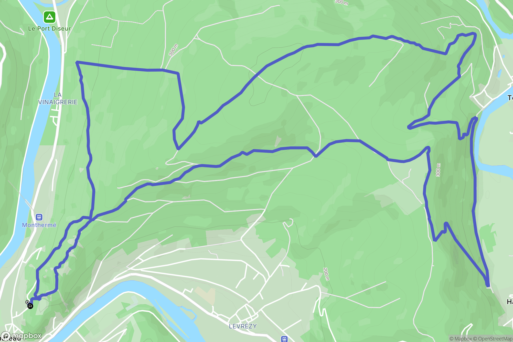 Château-Regnault : carte du parcours de randonnée - France
