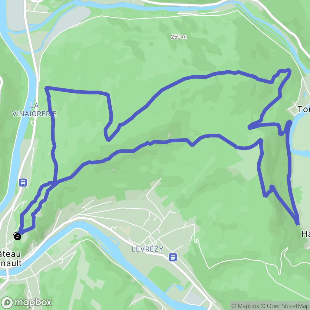 Château-Regnault : carte du parcours de randonnée - France