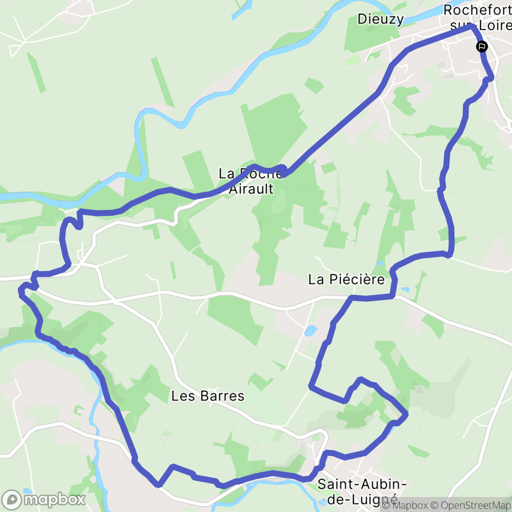 Rochefort-sur-Loire : carte du parcours de randonnée - France