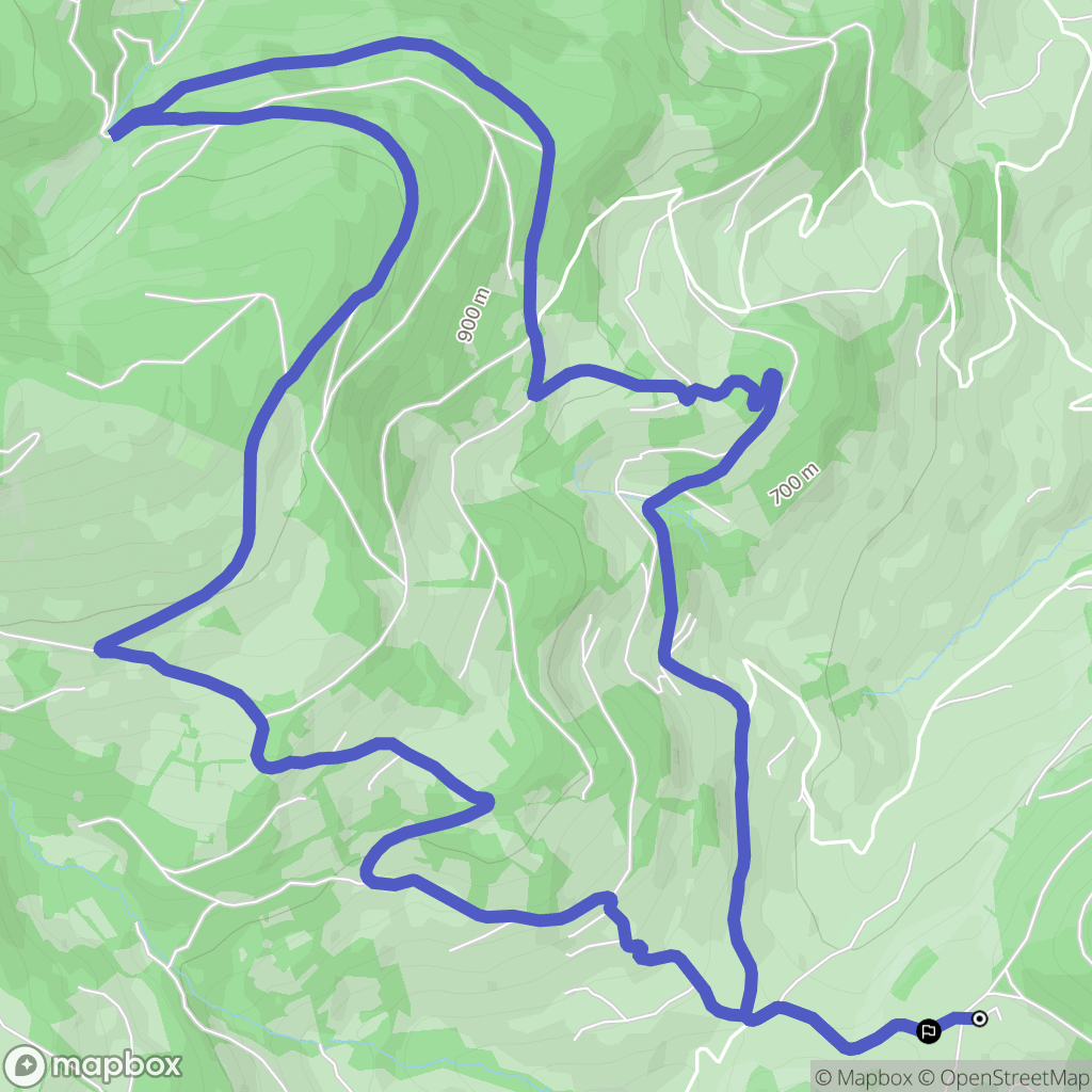 Orbey : carte du parcours de randonnée - France