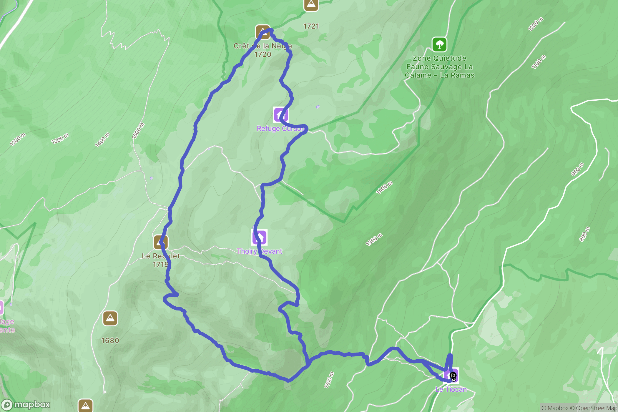 Thoiry : carte du parcours de randonnée - France