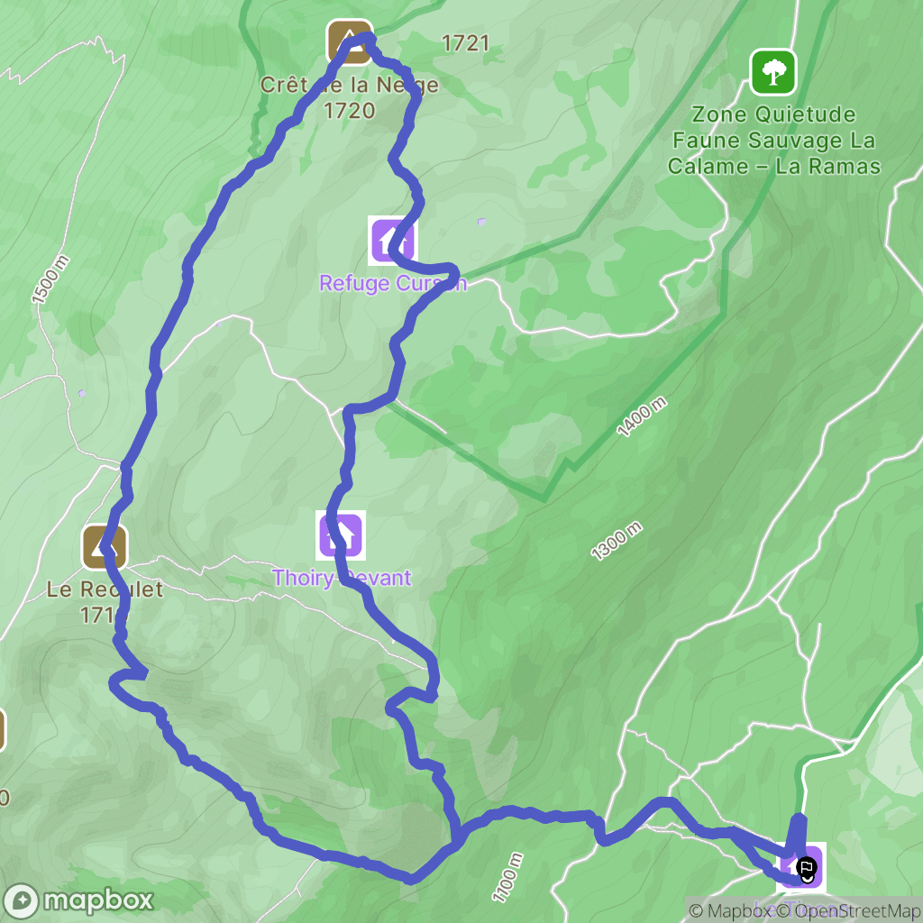 Thoiry : carte du parcours de randonnée - France