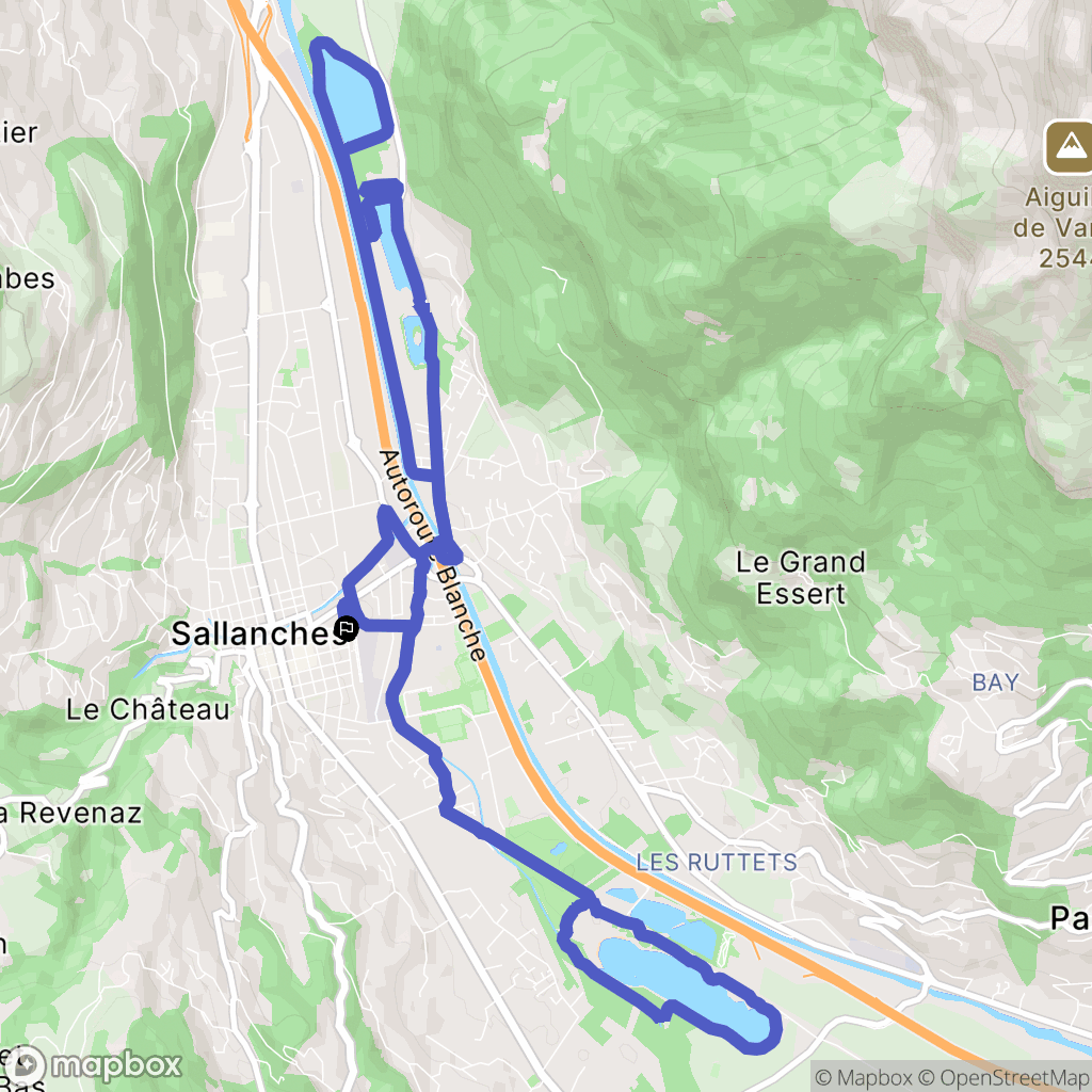 Sallanches : carte du parcours de randonnée - France