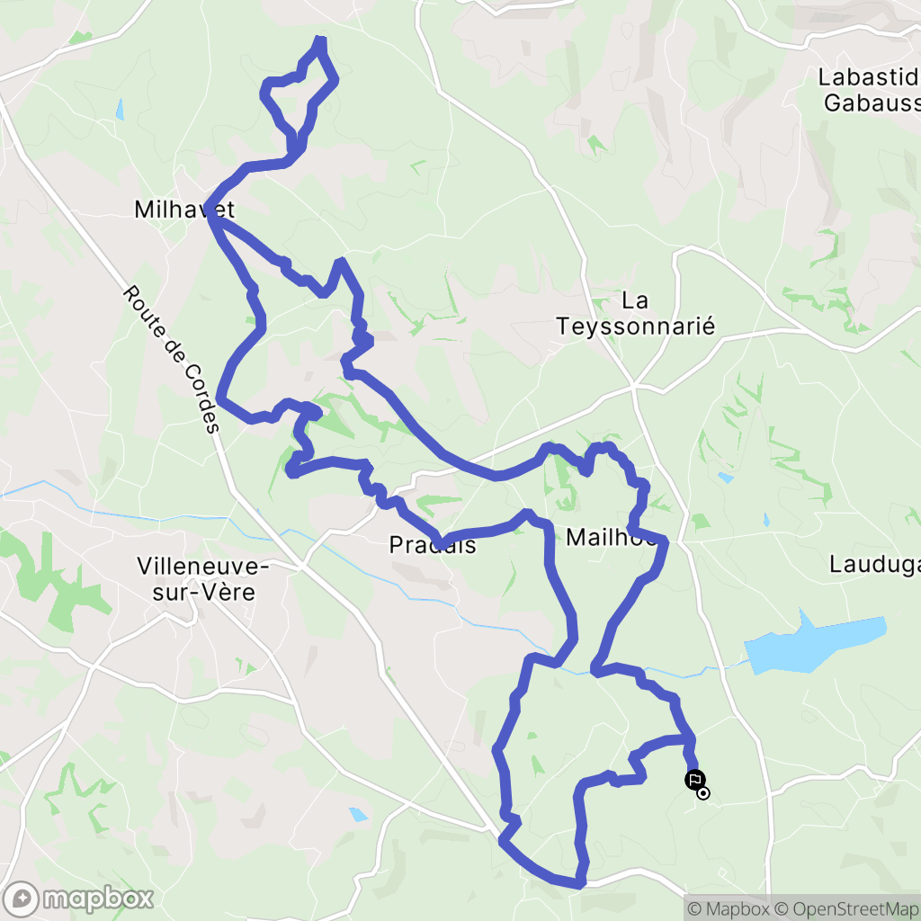 Cagnac-les-Mines : carte du parcours de randonnée - France