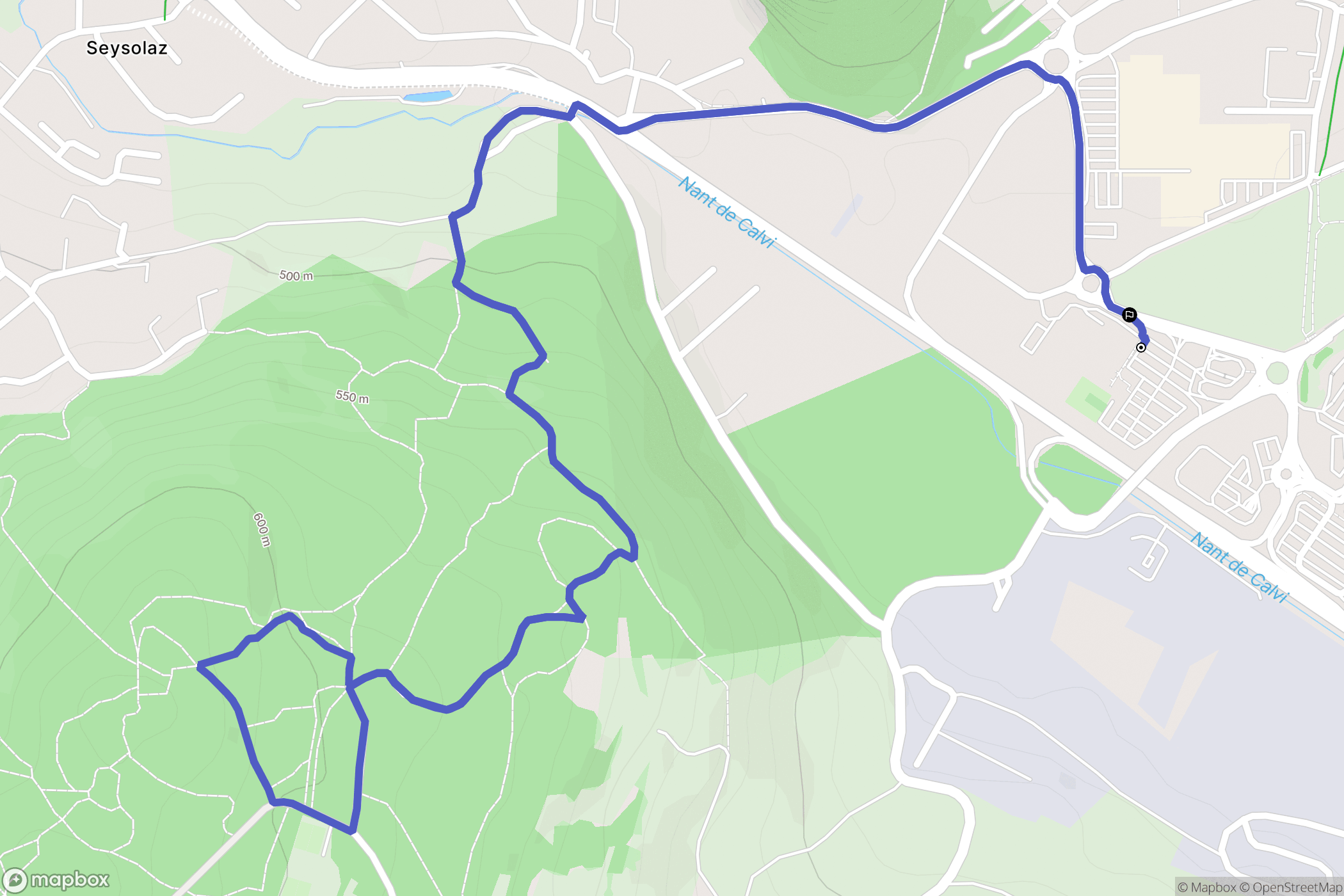 Epagny Metz-Tessy : carte du parcours de randonnée - France