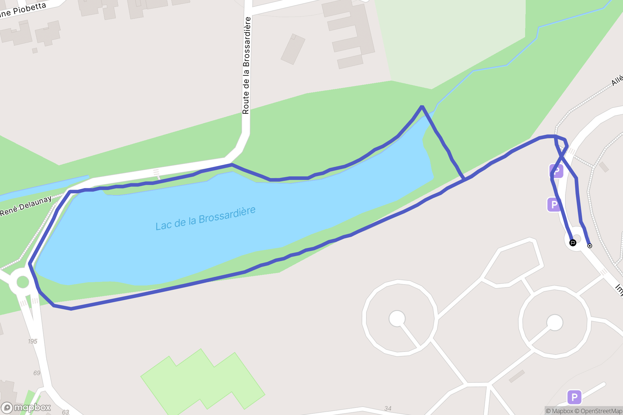 Mouilleron-le-Captif : carte du parcours de randonnée - France