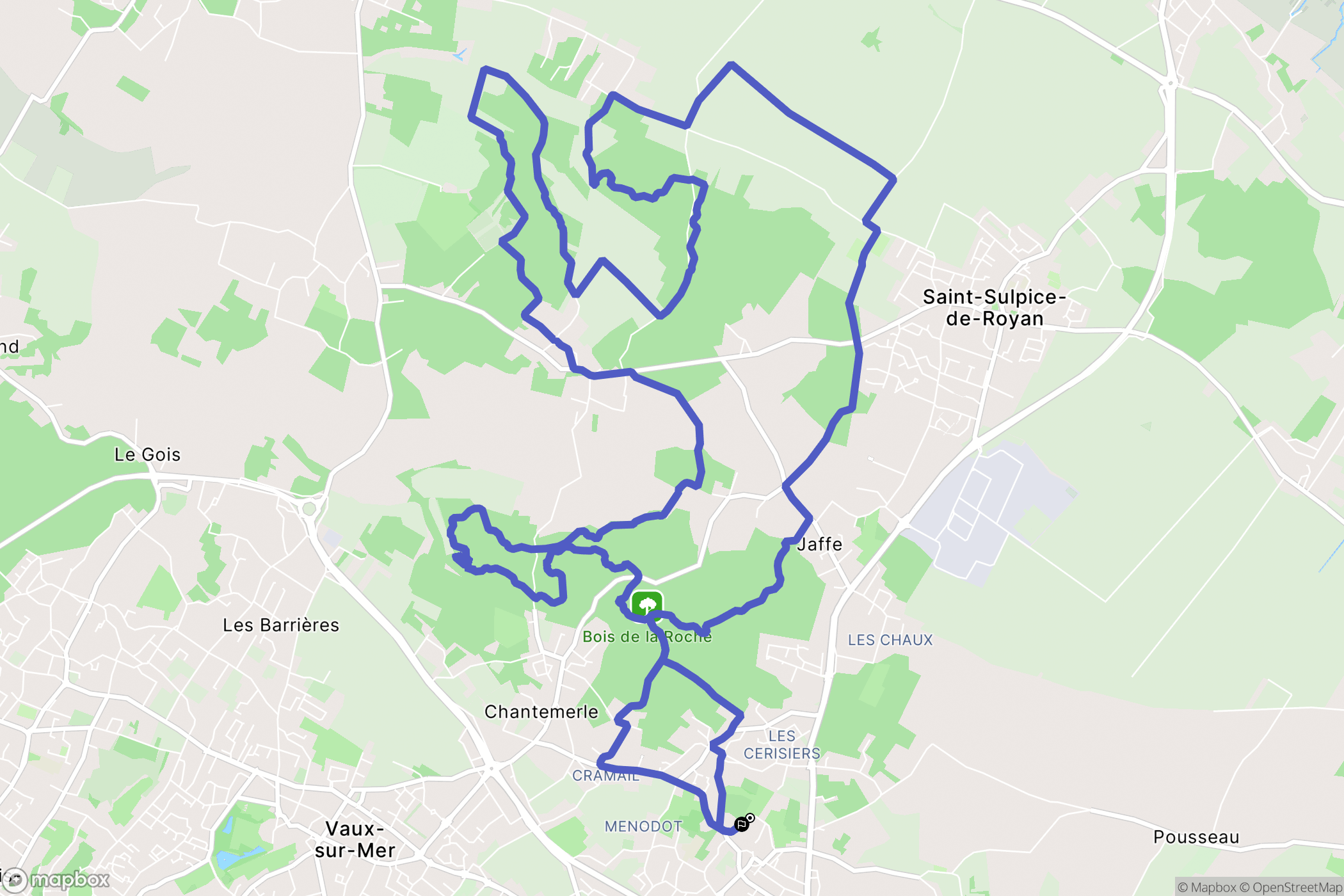 Royan : carte du parcours de randonnée - France