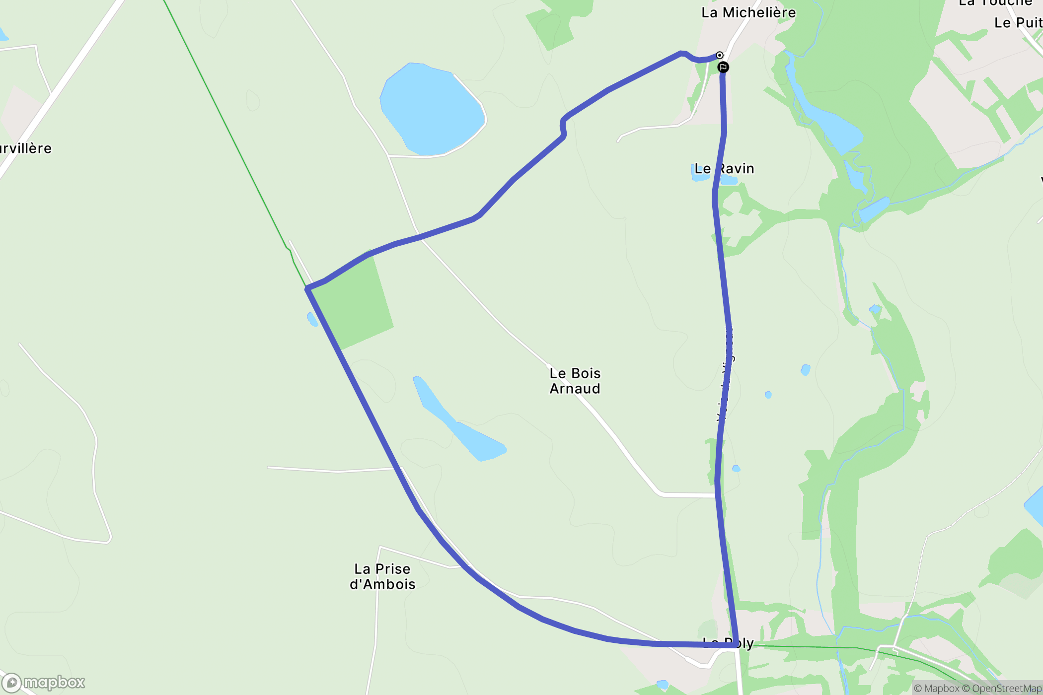 Mouilleron-le-Captif : carte du parcours de randonnée - France