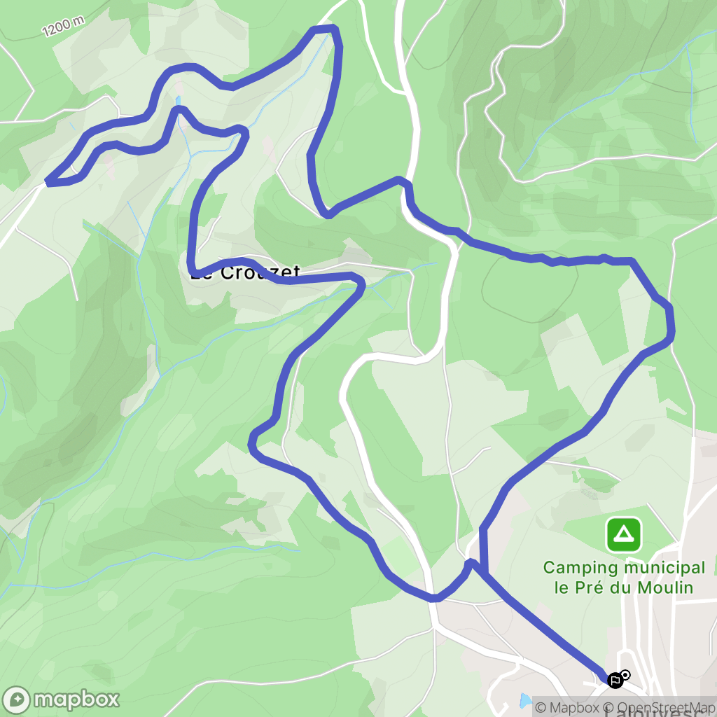 Lalouvesc : carte du parcours de randonnée - France