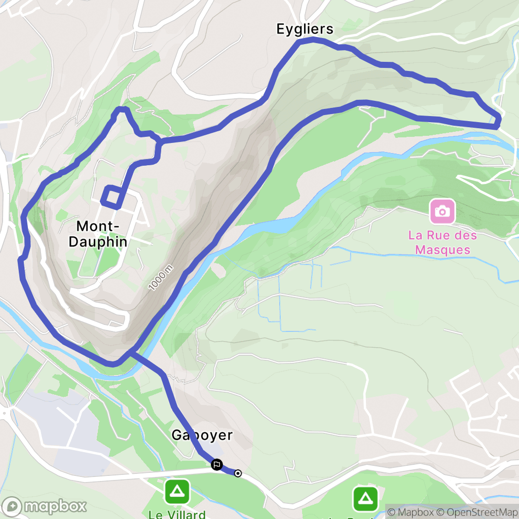 Guillestre : carte du parcours de randonnée - France