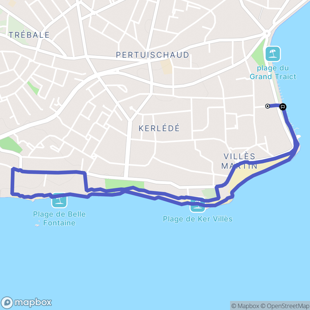 Saint-Nazaire : carte du parcours de randonnée - France
