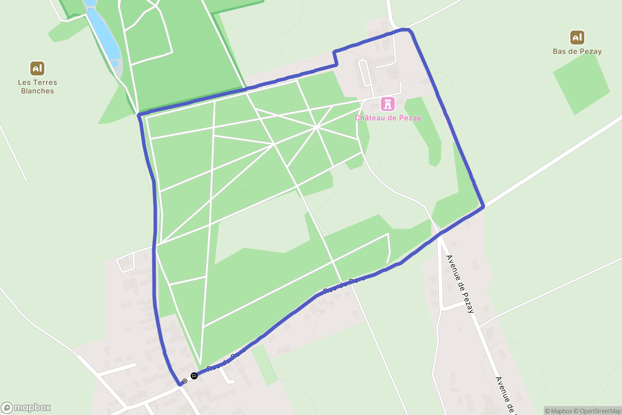 Marolles : carte du parcours de randonnée - France