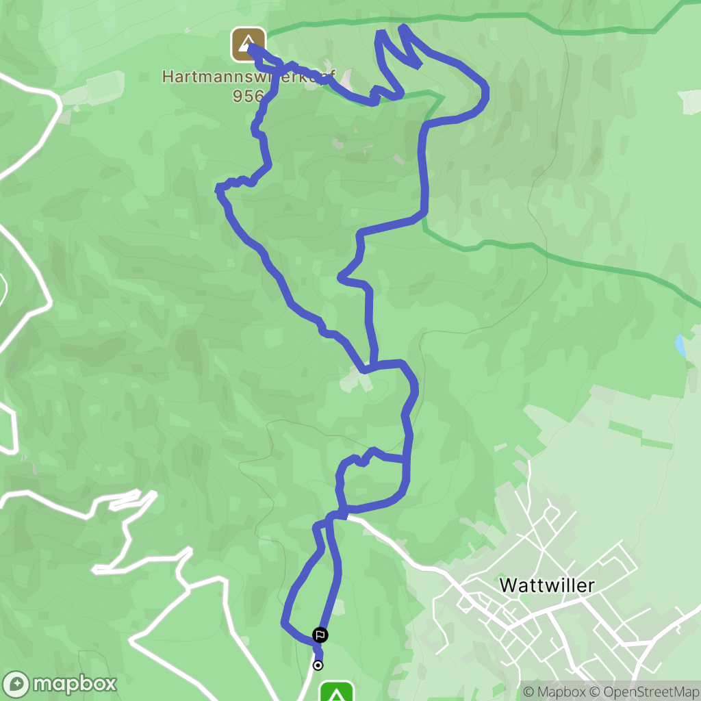 Wattwiller : carte du parcours de randonnée - France