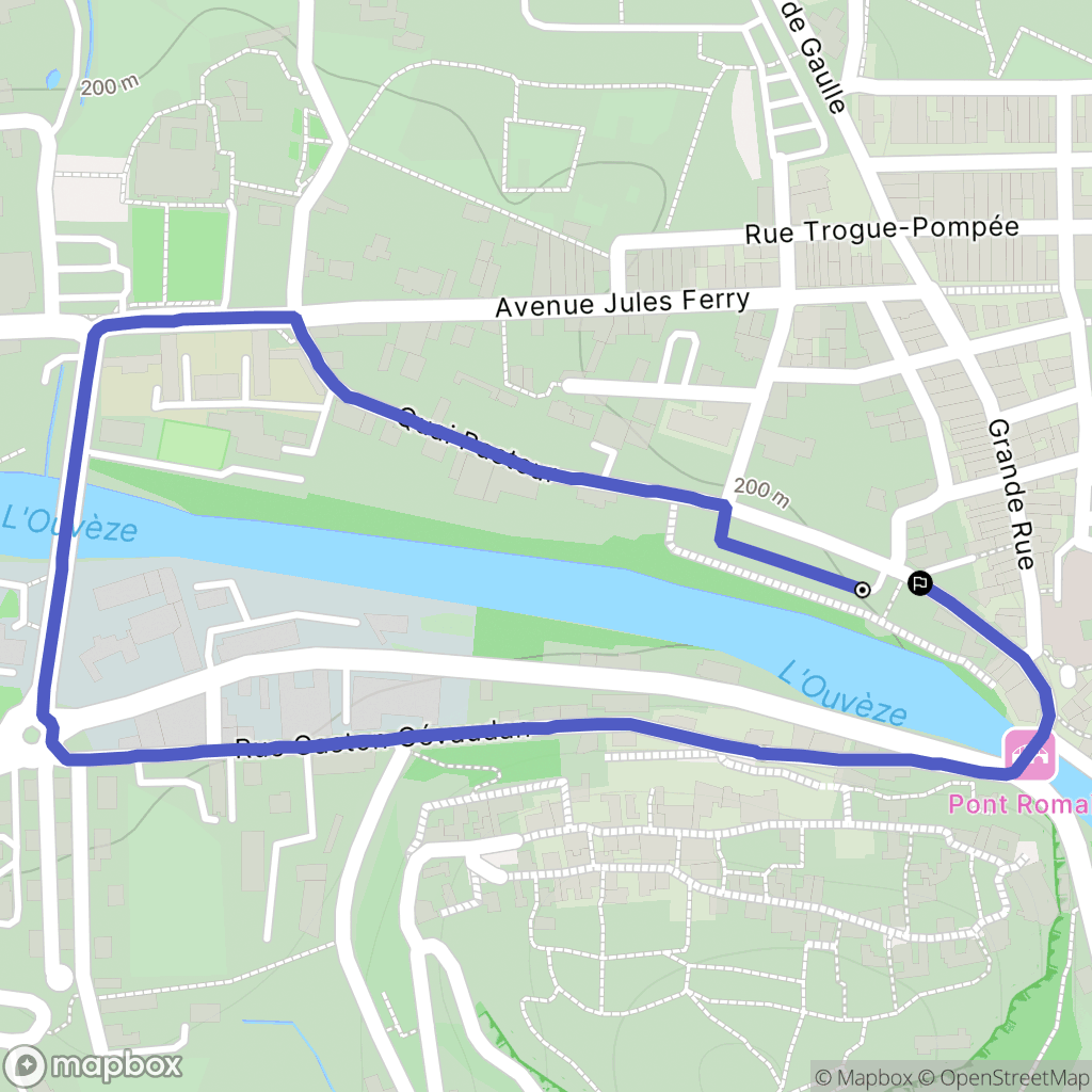 Vaison la romaine : carte du parcours de randonnée - France