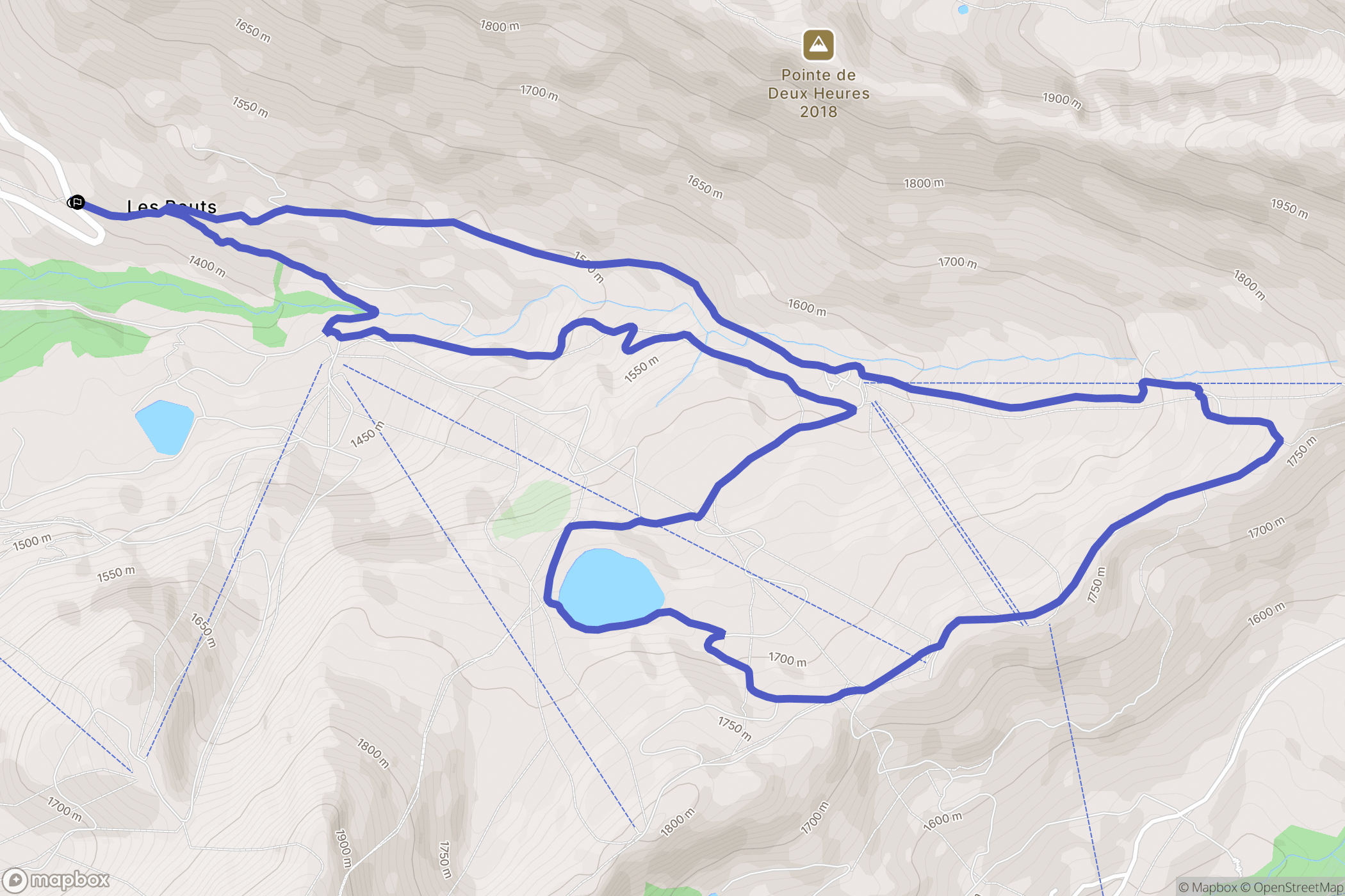 Le Chinaillon : carte du parcours de randonnée - France