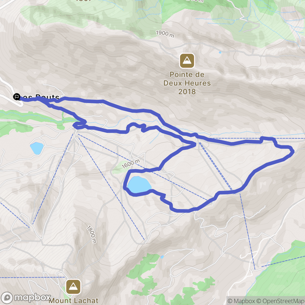 Le Chinaillon : carte du parcours de randonnée - France