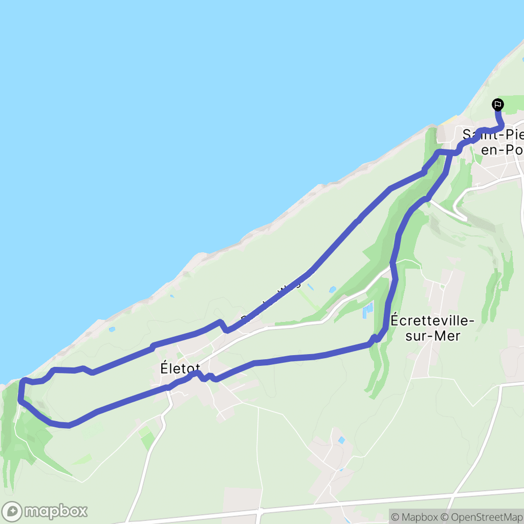 Saint-Pierre-en-Port : carte du parcours de randonnée - France