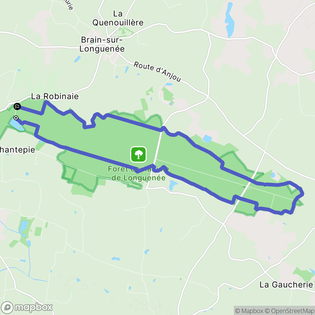 Erdre-en-Anjou : carte du parcours de randonnée - France