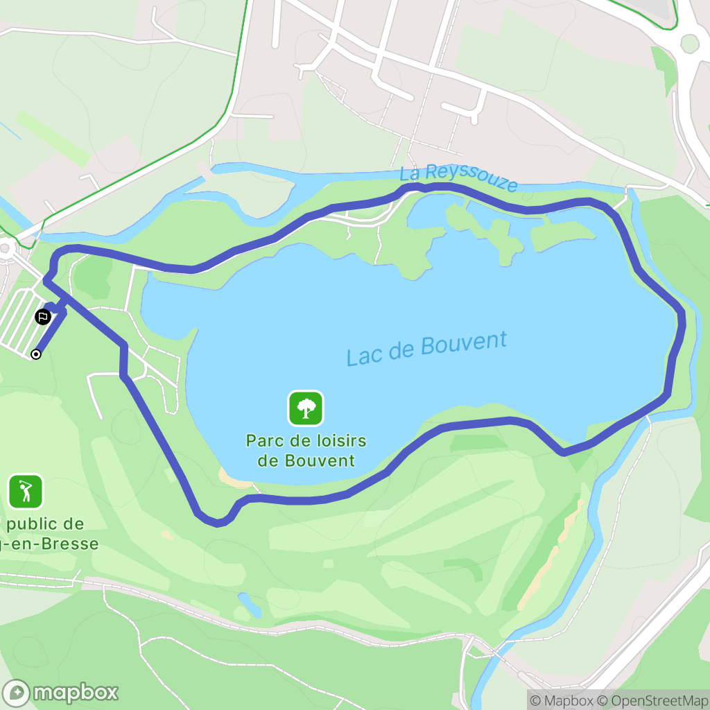 Bourg-en-Bresse : carte du parcours de randonnée - France