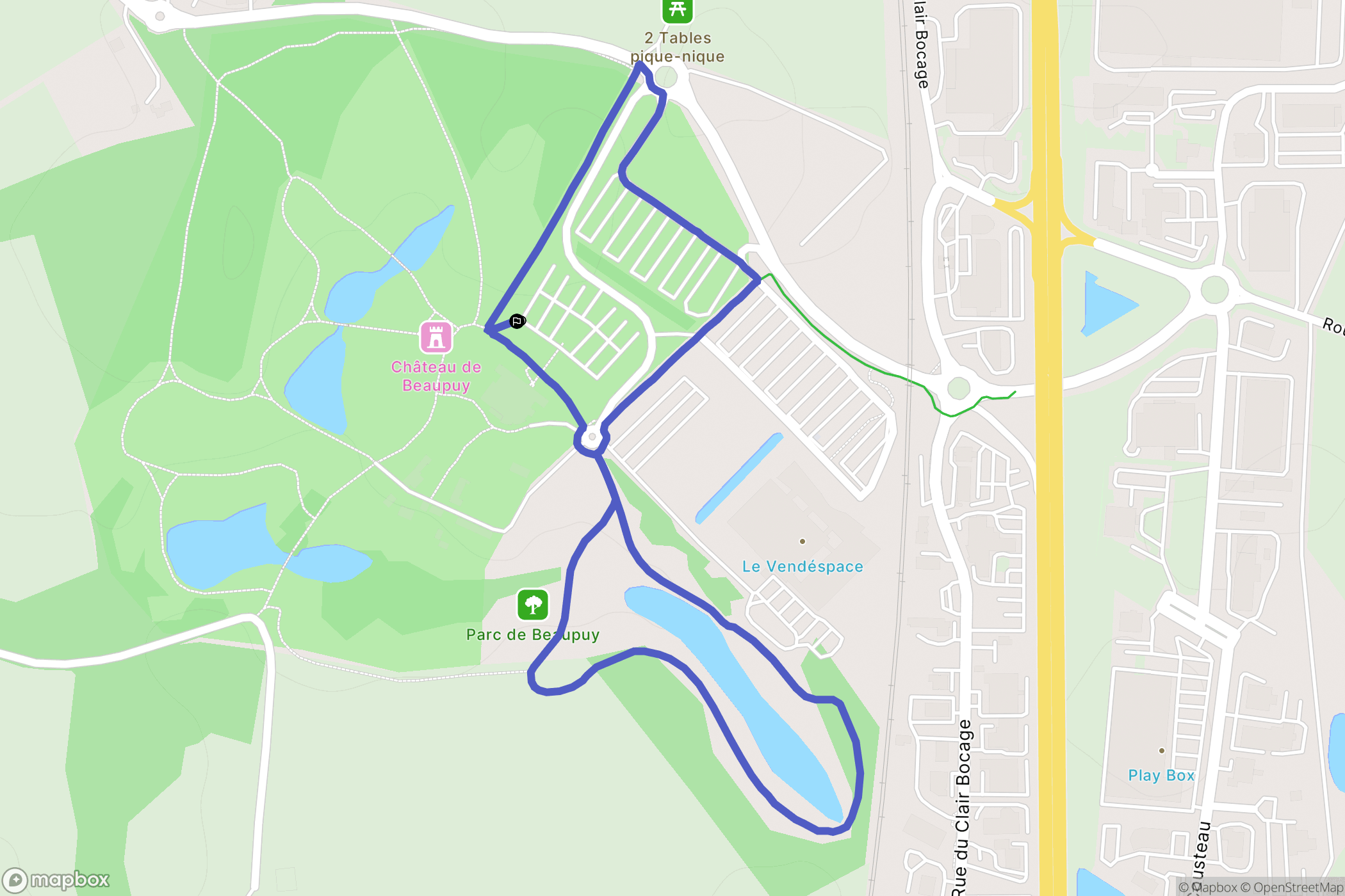 Mouilleron : carte du parcours de randonnée - France