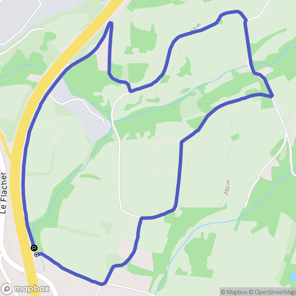 Peaugres : carte du parcours de randonnée - France