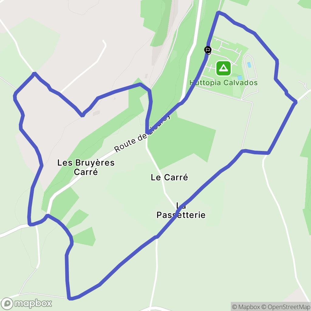 Moyaux : carte du parcours de randonnée - France