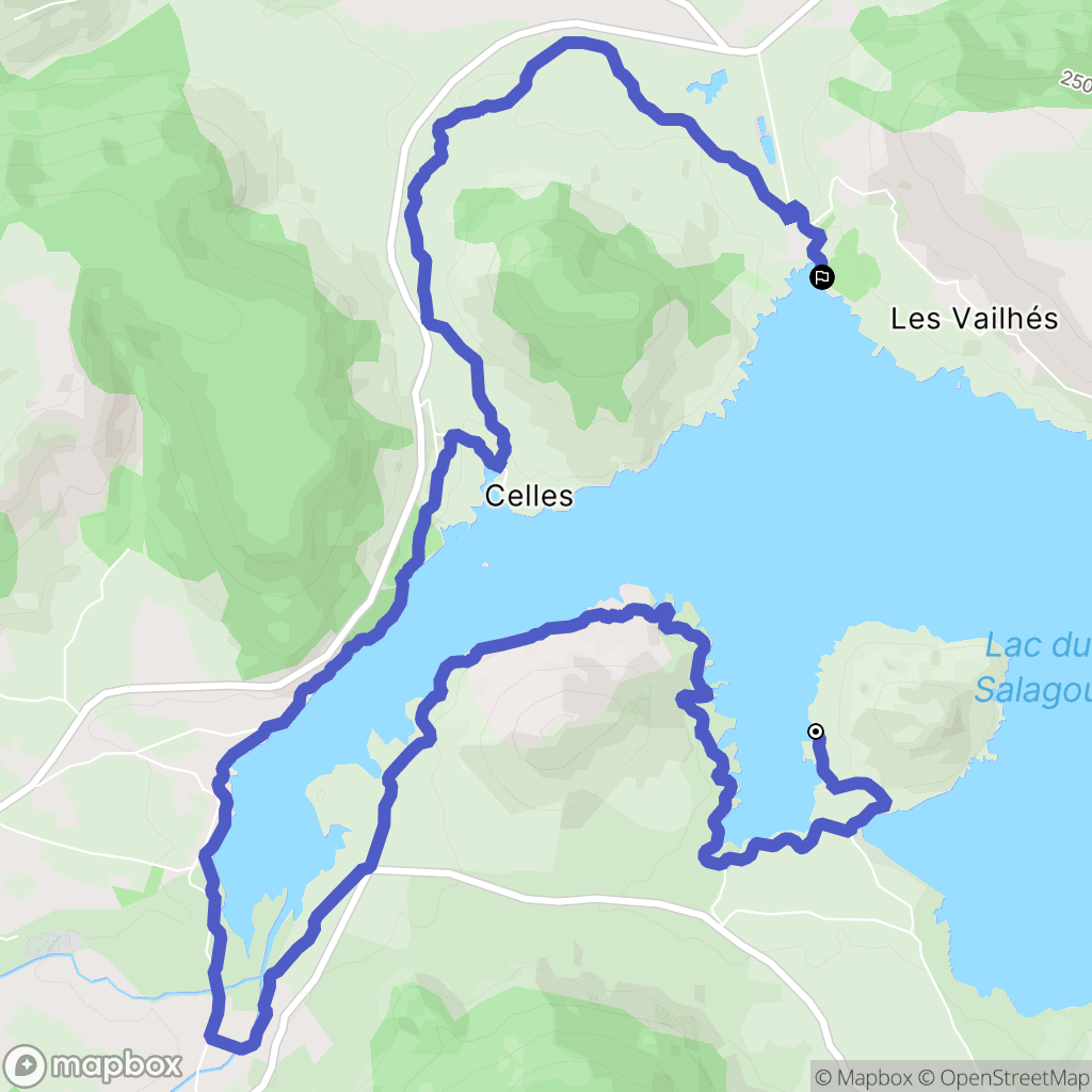 Liausson : carte du parcours de randonnée - France