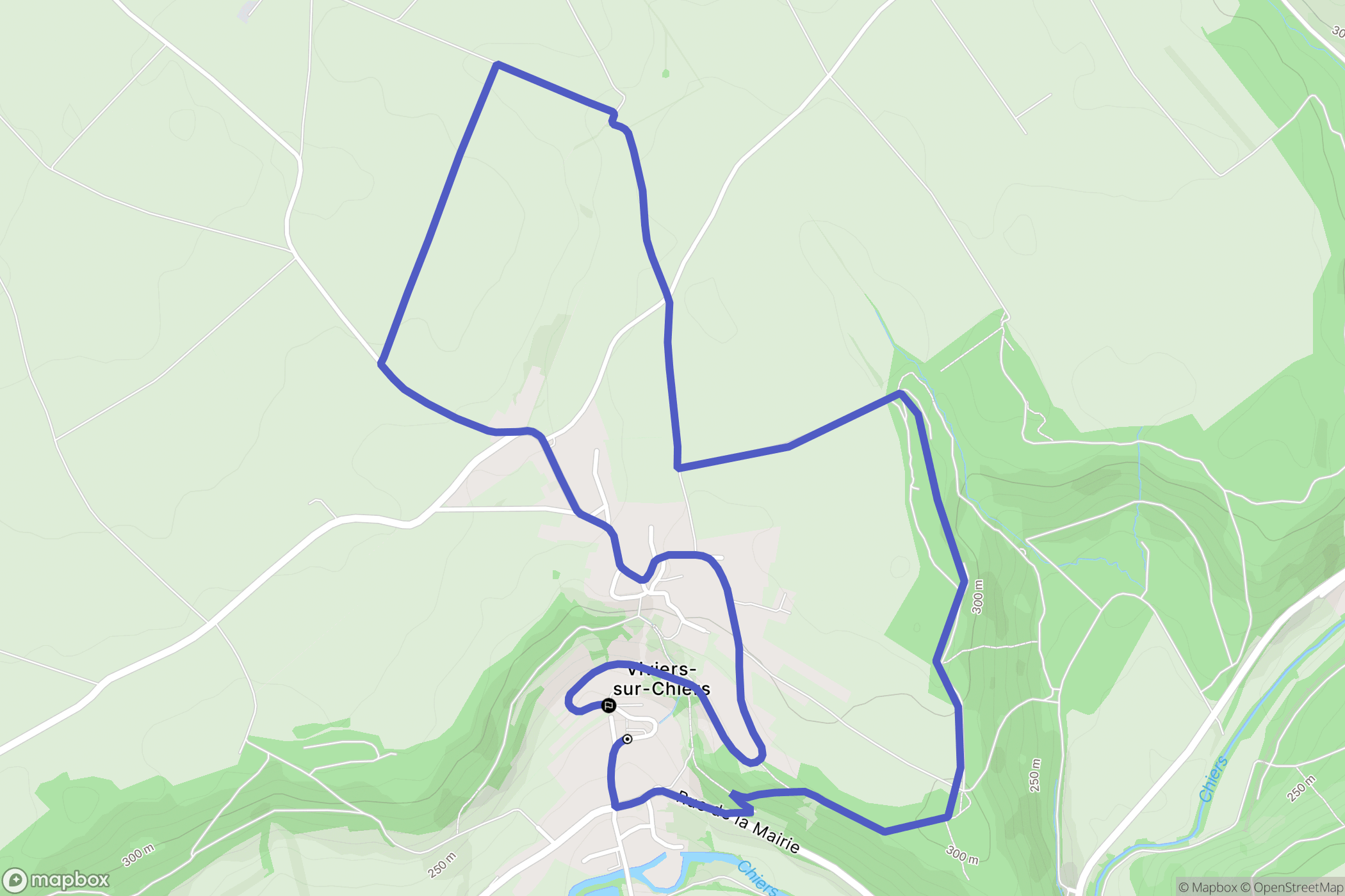 Viviers-sur-Chiers : carte du parcours de randonnée - France