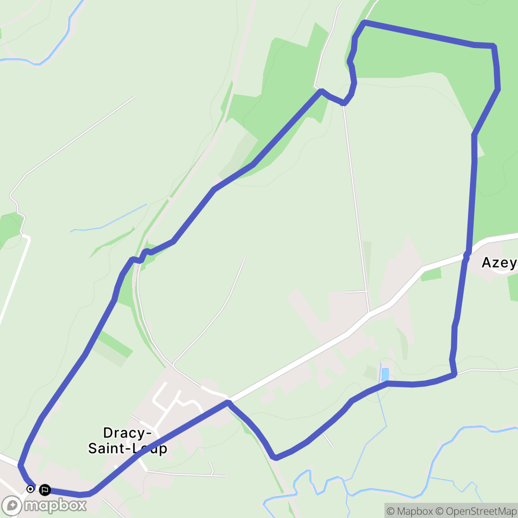 Dracy-Saint-Loup: routekaart voor buitenactiviteiten - France