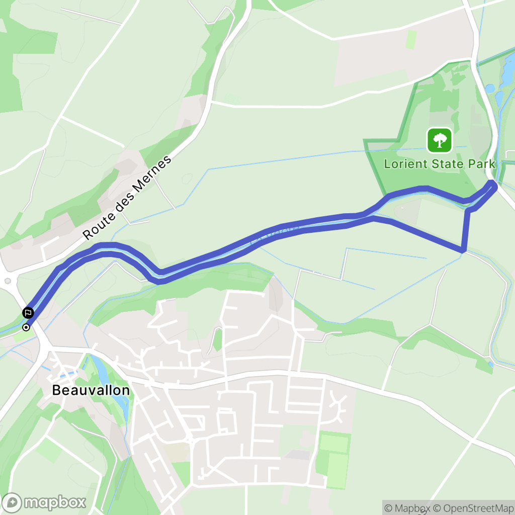 Beauvallon : carte du parcours de randonnée - France