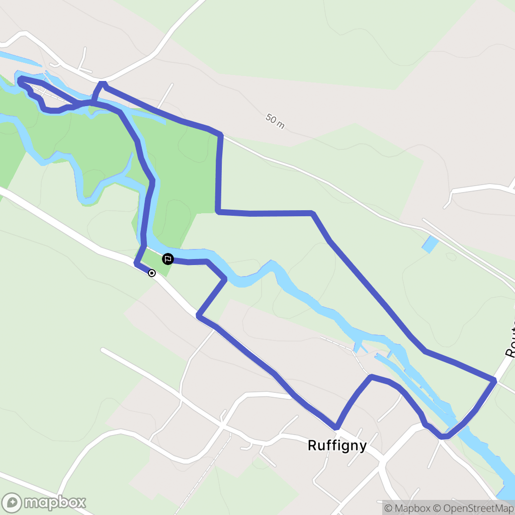 La Crèche : carte du parcours de randonnée - France