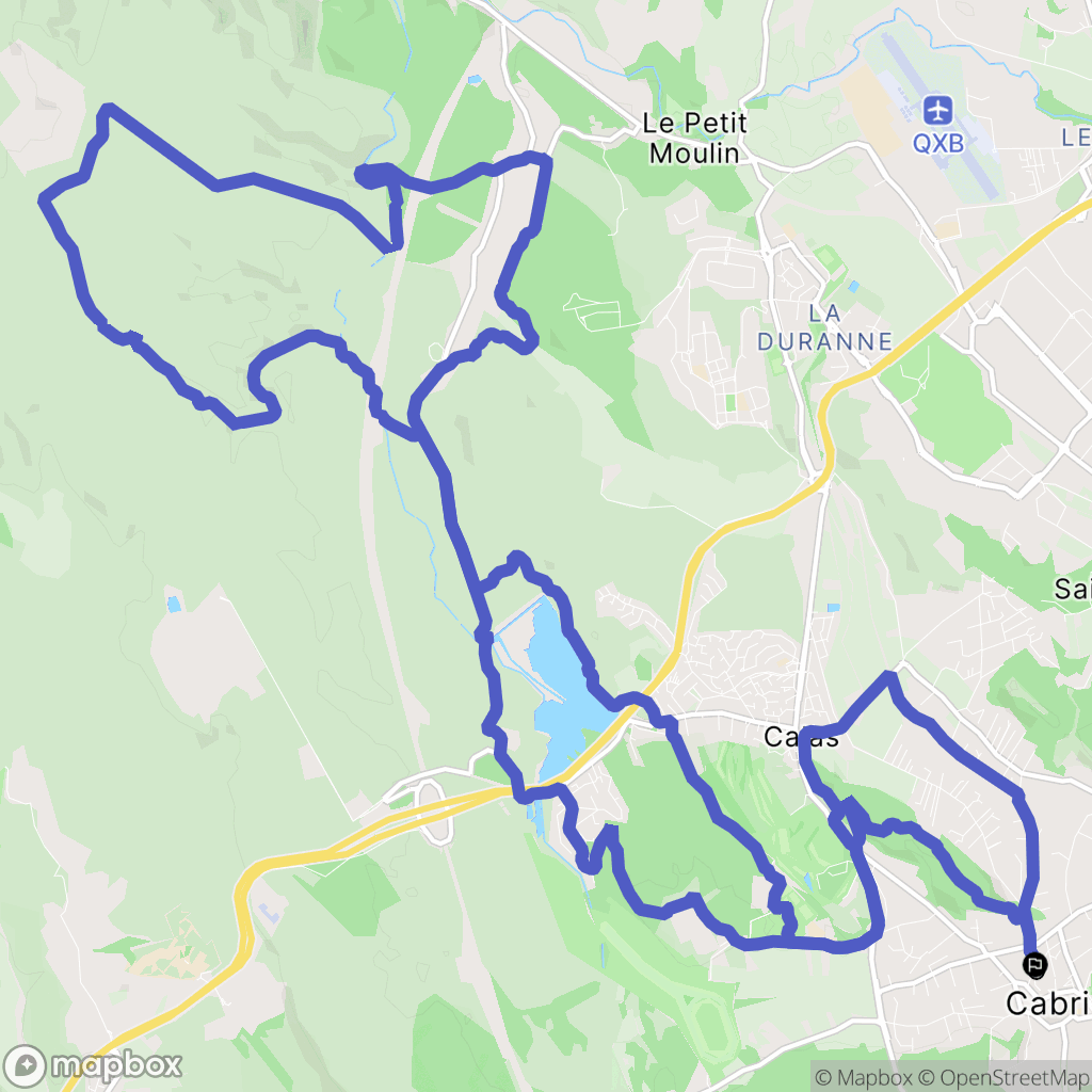Marseille : carte du parcours de randonnée - France