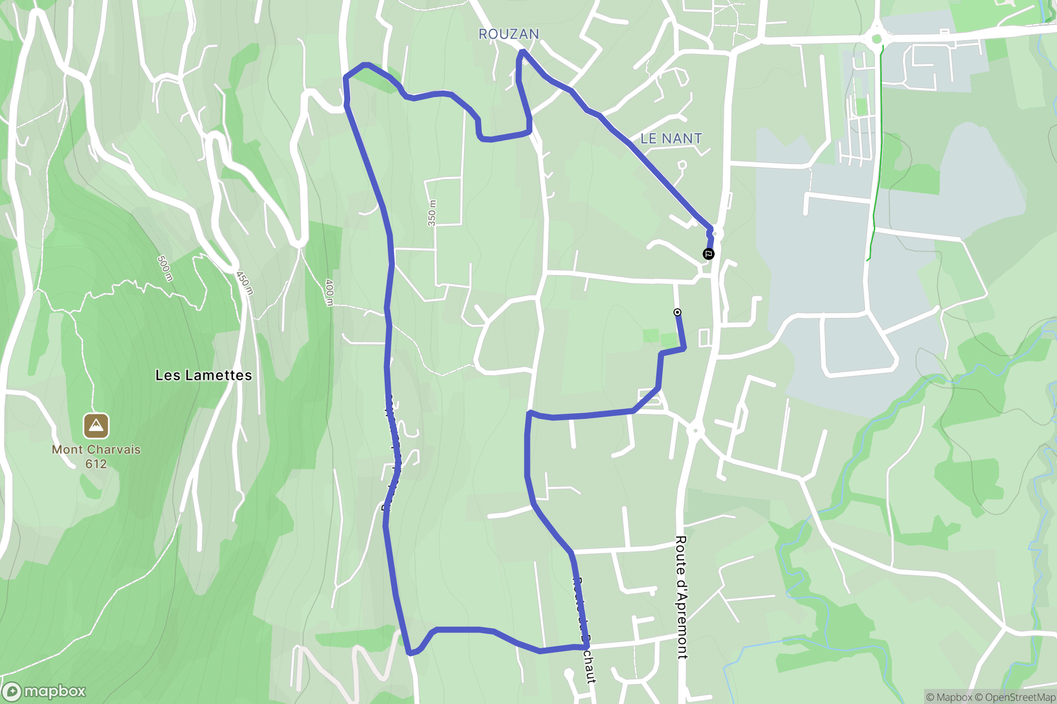 Saint-Baldoph : carte du parcours de randonnée - France