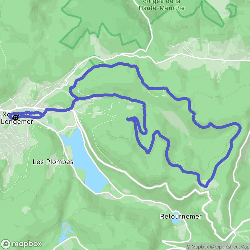 Xonrupt-Longemer : carte du parcours de randonnée - France
