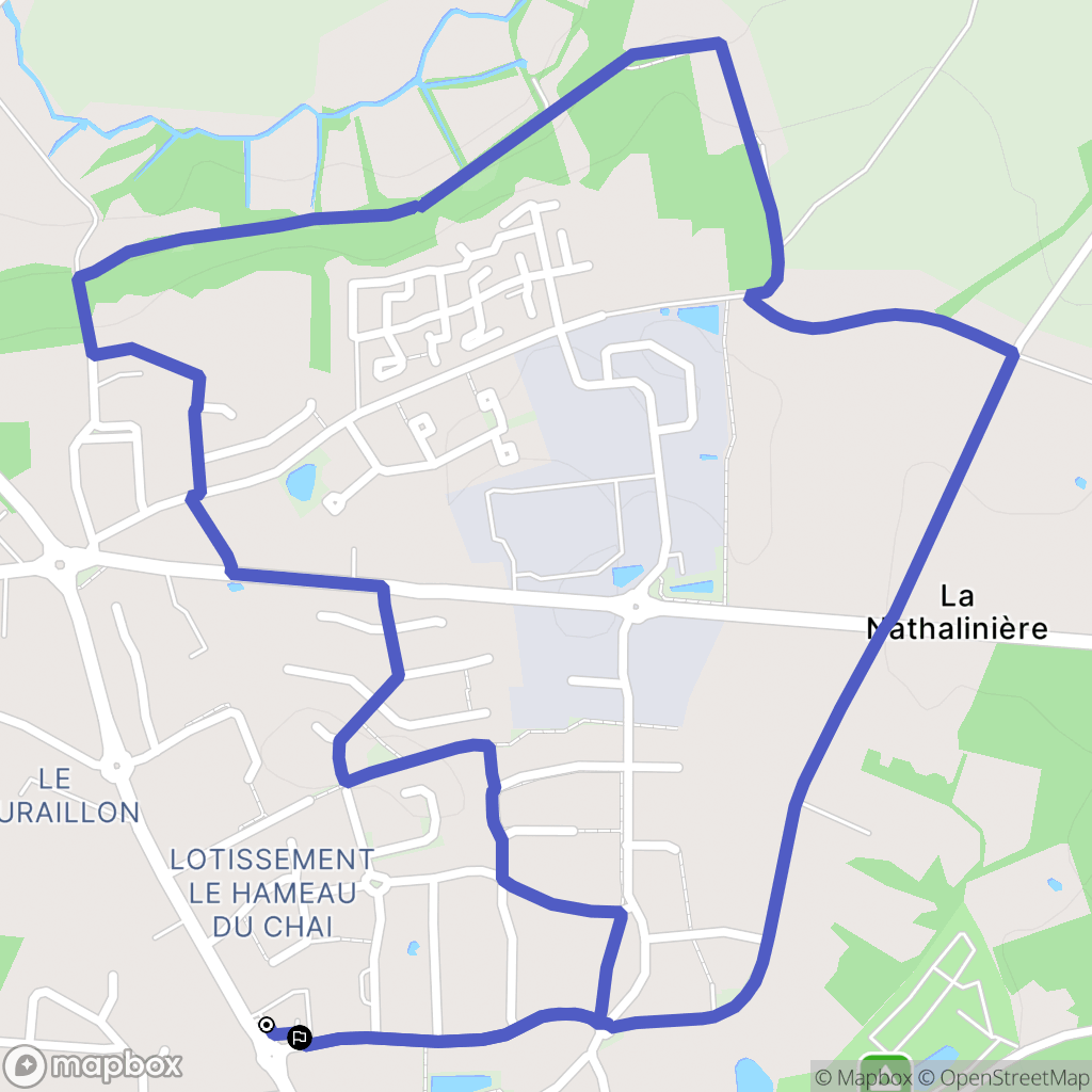Landevieille : carte du parcours de randonnée - France