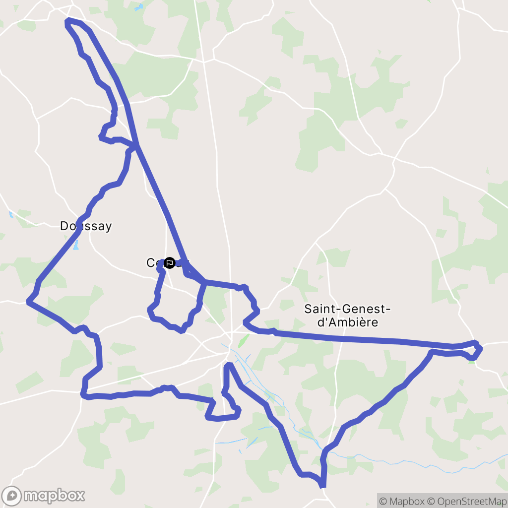 Cernay : carte du parcours de randonnée - France