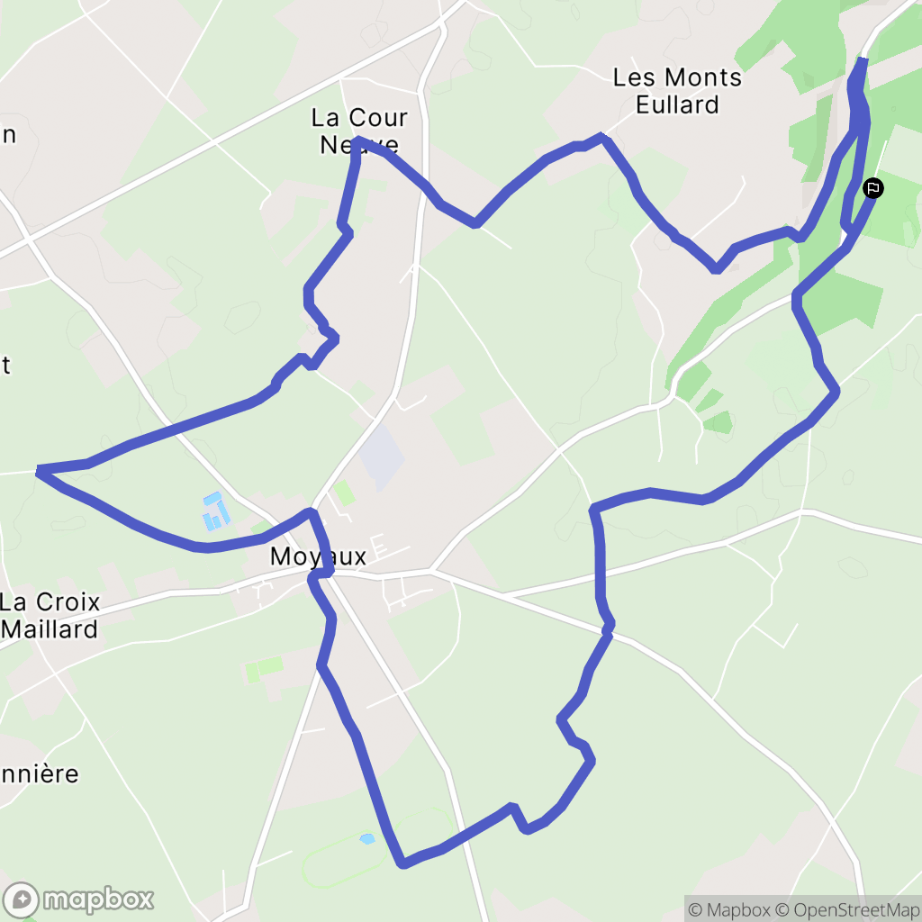 Moyaux : carte du parcours de randonnée - France