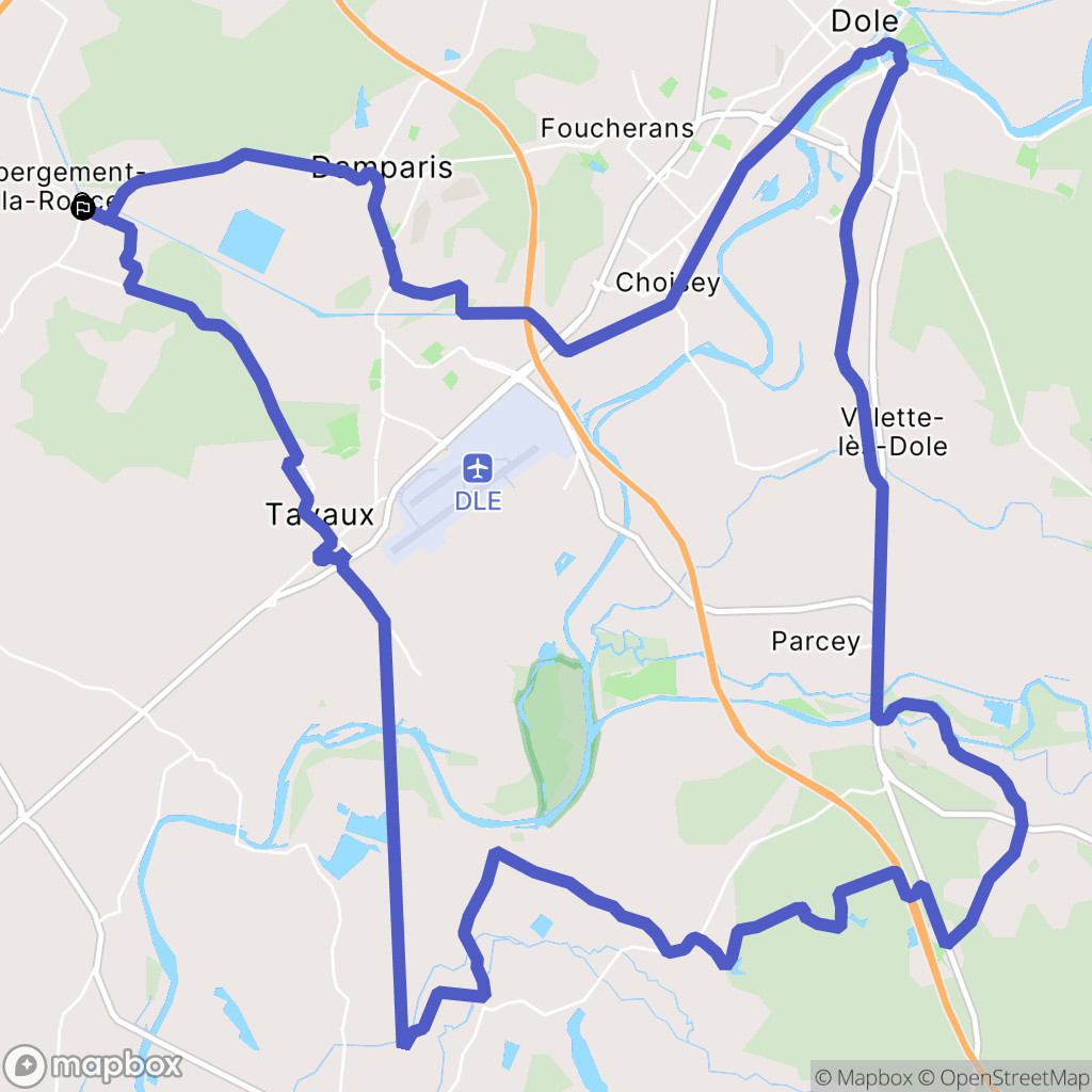 Abergement-la-Ronce : carte du parcours de randonnée - France