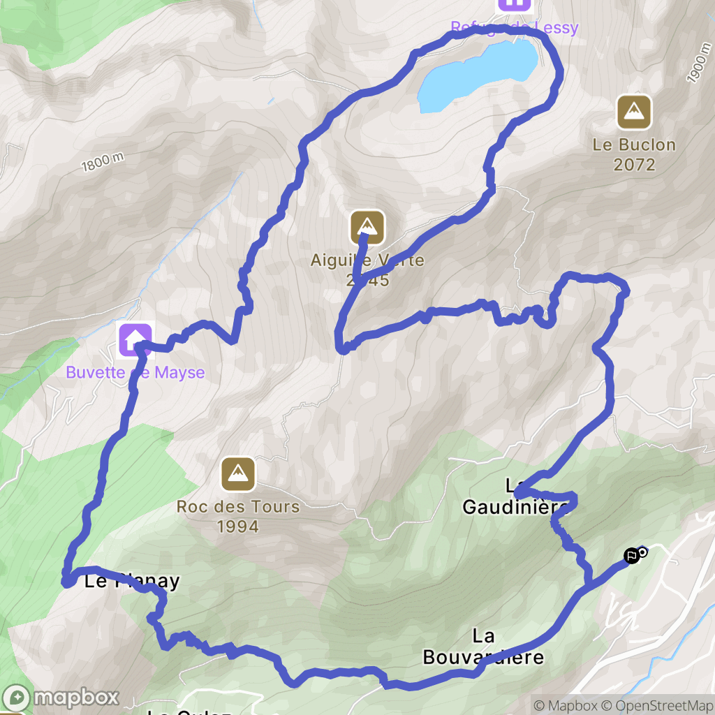 Le chinaillon : carte du parcours de randonnée - France