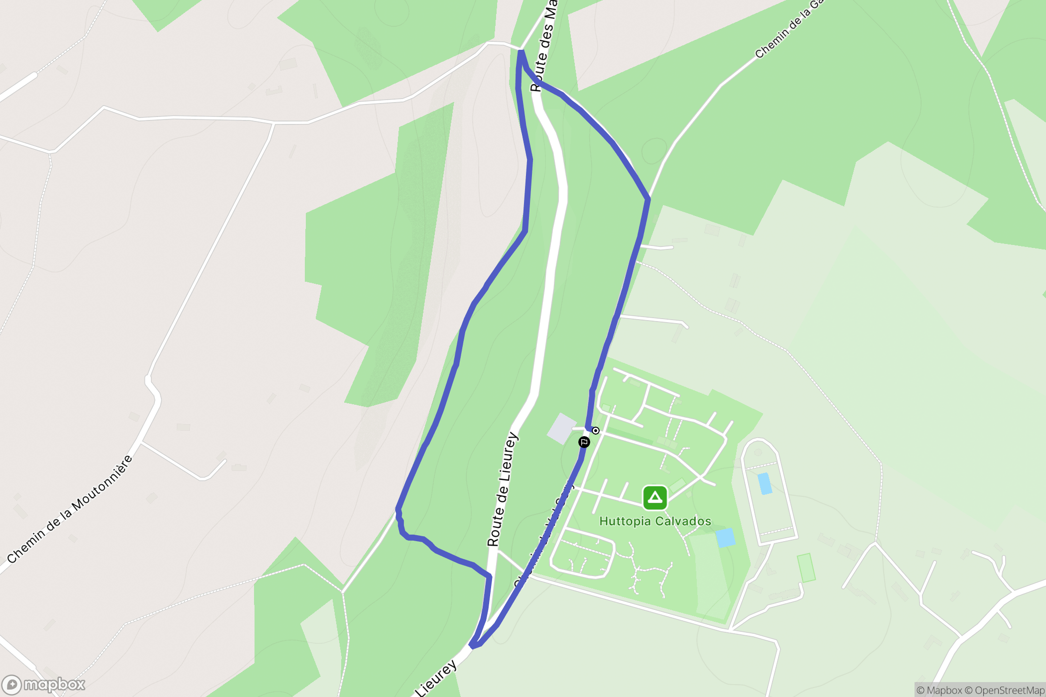 Moyaux : carte du parcours de randonnée - France