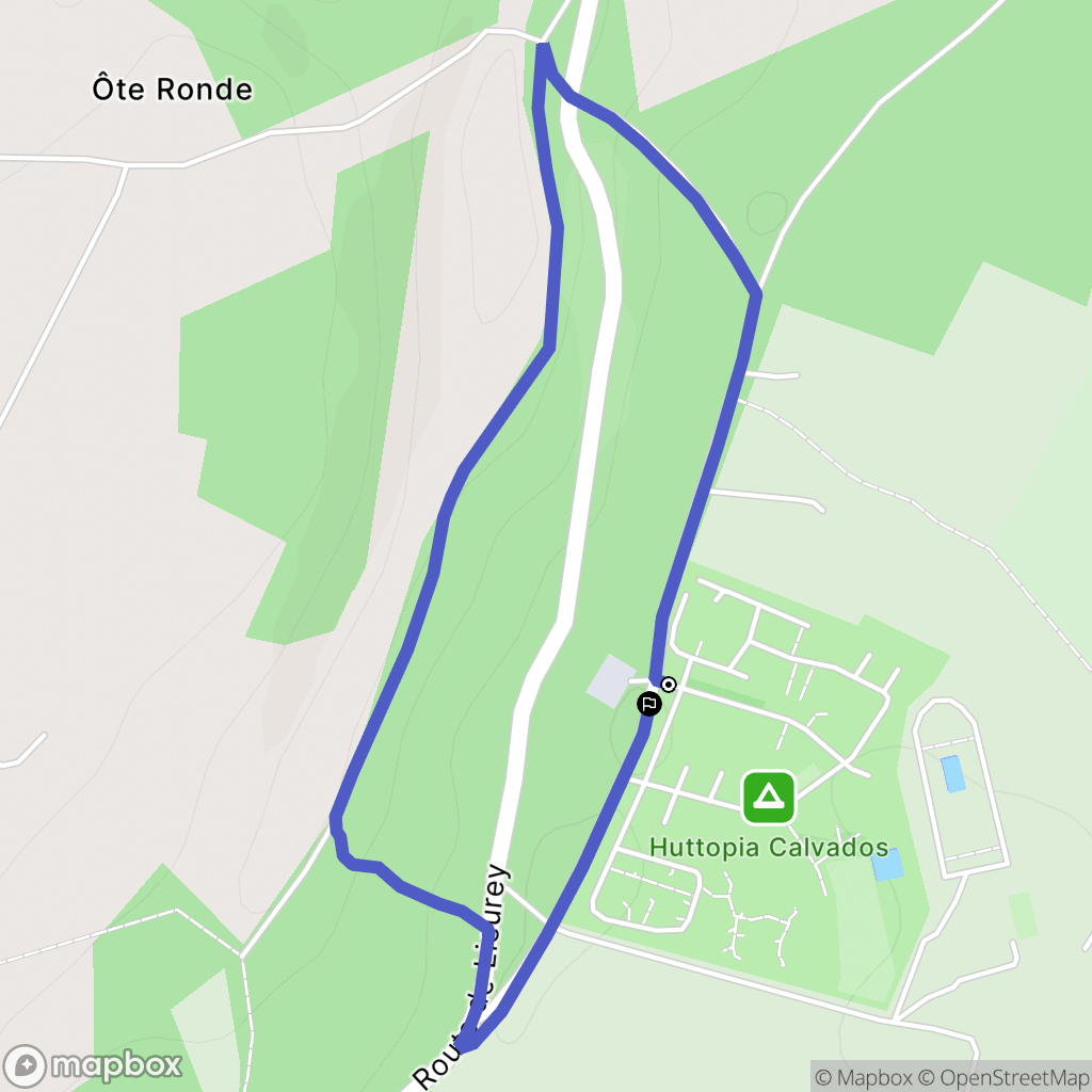 Moyaux : carte du parcours de randonnée - France