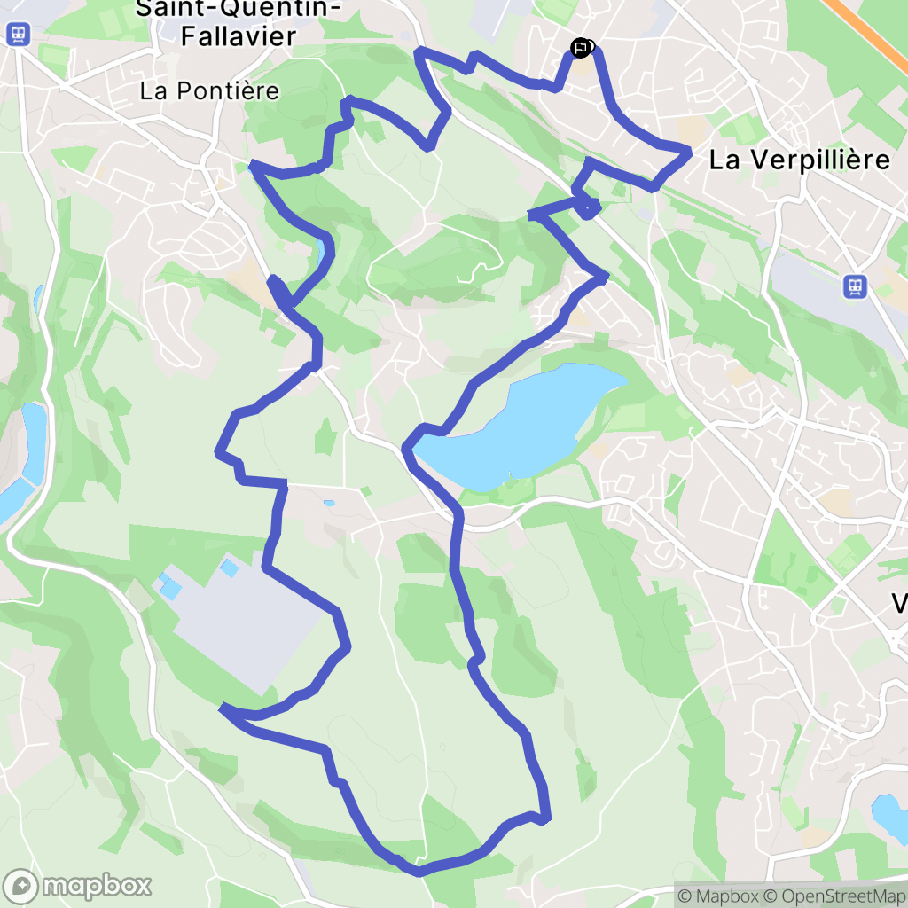 La Verpillière : carte du parcours de randonnée - France