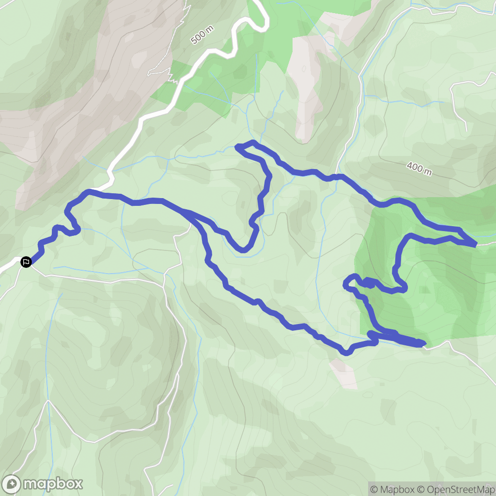 Arboras : carte du parcours de randonnée - France