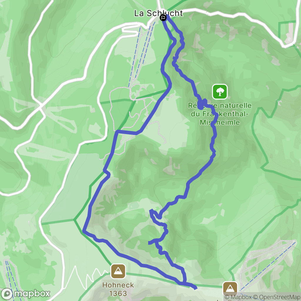 Stosswihr : carte du parcours de randonnée - France