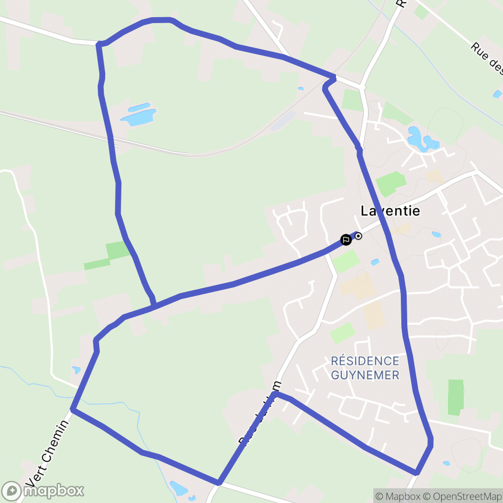 Laventie : carte du parcours de randonnée - France