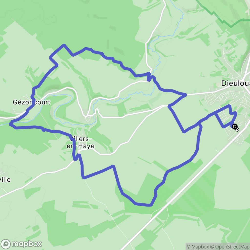 Dieulouard : carte du parcours de randonnée - France