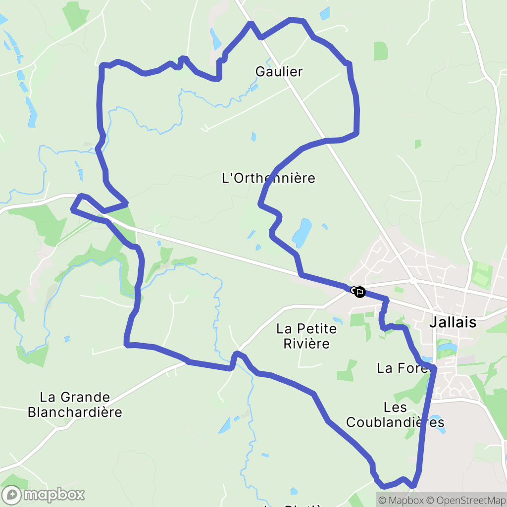 Beaupréau-en-Mauges : carte du parcours de randonnée - France