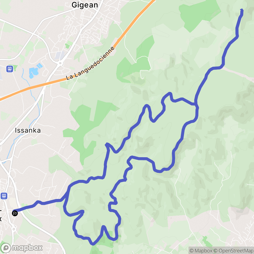 Balaruc le Vieux : carte du parcours de randonnée - France