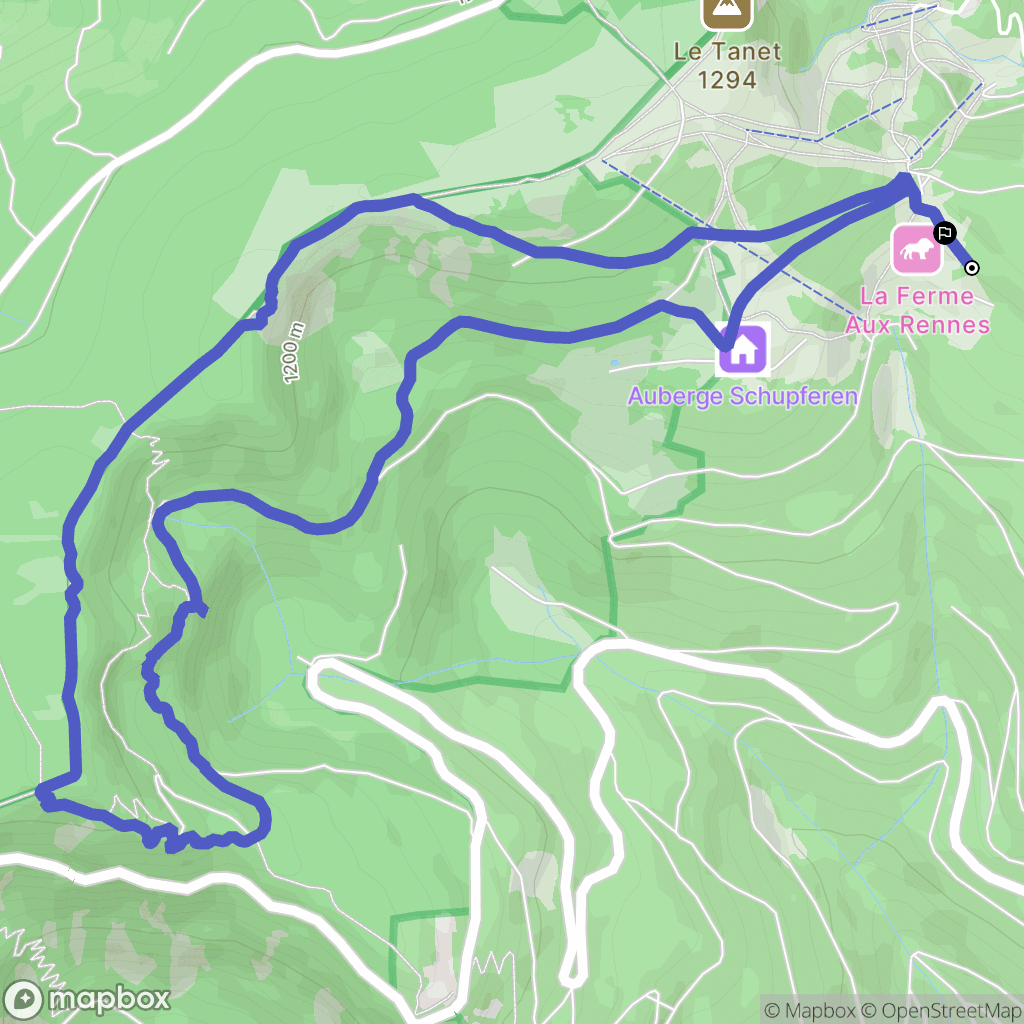 Stosswihr : carte du parcours de randonnée - France